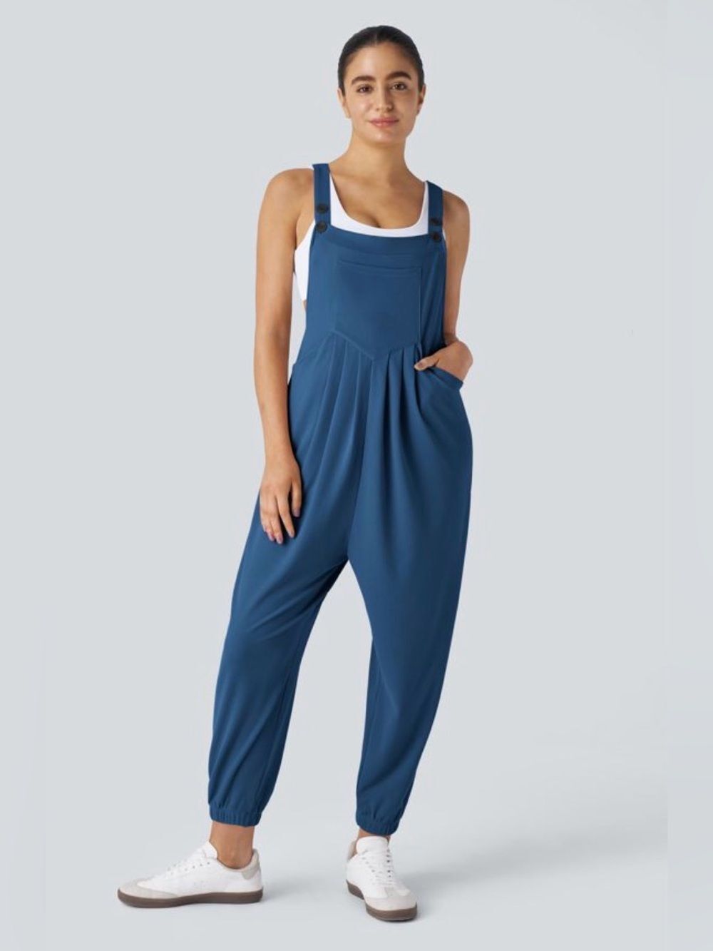 NWT Halara Pockets Waffle Knit Jogger Overalls Size XS